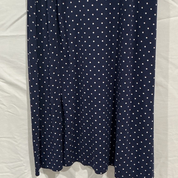 Old Navy Dark Blue and White Dotted Midi Dress - Picture 3 of 6